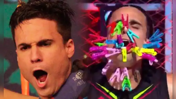Gino Assereto cumple castigo extremo de "EEG" al soportar 30 ganchos prendidos en su rostro