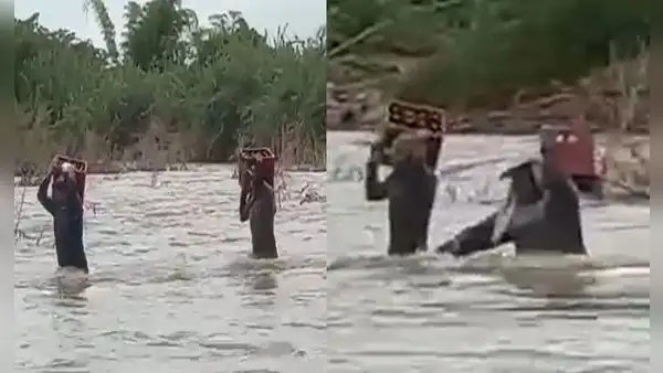 Personas arriesgan su vida cargando cajas de cerveza en río de Piura: “Existen prioridades”