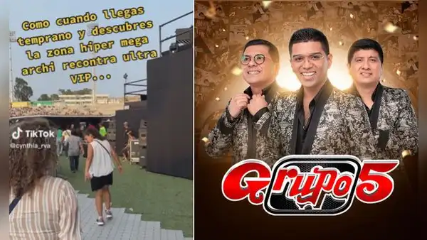 Peruana presume zona ultra VIP en concierto de Grupo 5 y se hace viral: “La favorita de Dios”