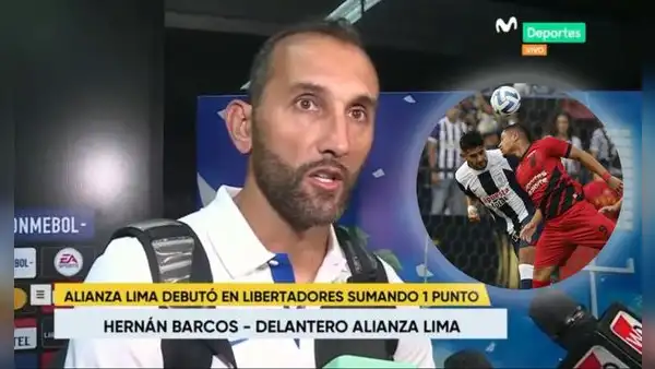 Hernán Barcos sobre el empate de Alianza ante Paranaense: "Fue un resultado justo"
