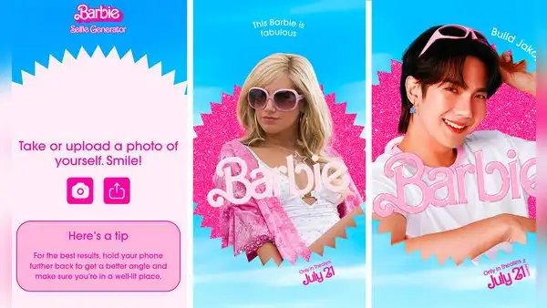Usuarios personalizan pósteres con inteligencia artificial Barbie Selfie Generator