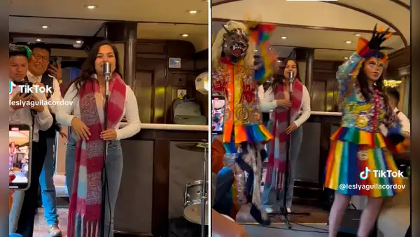 Corazón Serrano: Lesly Águila impacta al cantar frente a turistas en tren rumbo a Machu Picchu