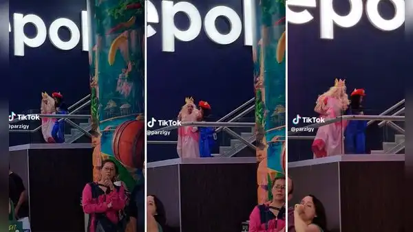 Pareja se disfraza para el estreno de película de Mario Bros y enternece a usuarios: "No aspiro a menos"