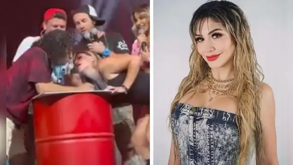 Carlos Vílchez BESA a Claudia Serpa durante show EN VIVO de “Noche de patas” y ella reacciona