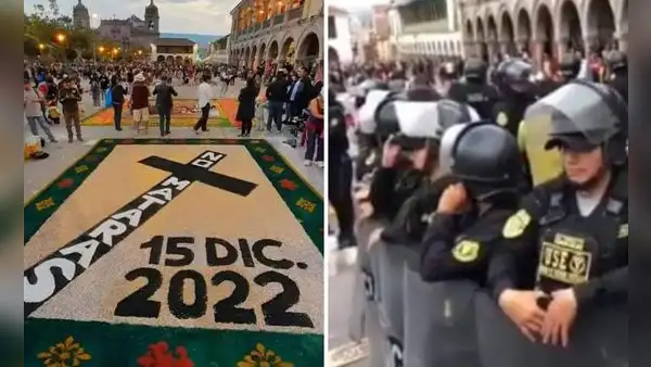 Semana Santa en Ayacucho: Policía pretendió destruir alfombras en homenaje a las víctimas de protestas