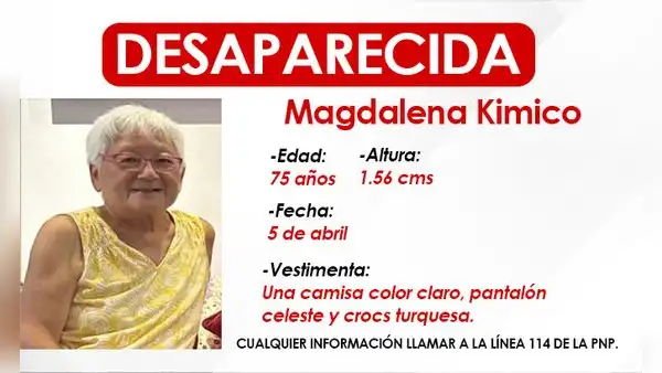 Familia busca a adulta mayor desaparecida desde el 5 de abril
