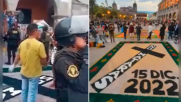 Así fue el tenso momento en que la Policía intentó censurar homenaje a víctimas de protestas en Ayacucho