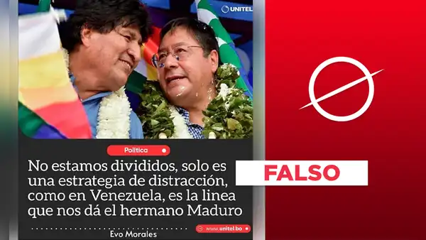 No, Evo Morales no reconoció “estrategia de distracción" dada por Nicolás Maduro