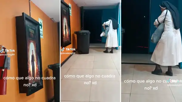 Joven capta a monja entrando a sala de cine para ver “El exorcista del papa”: “Algo no cuadra”