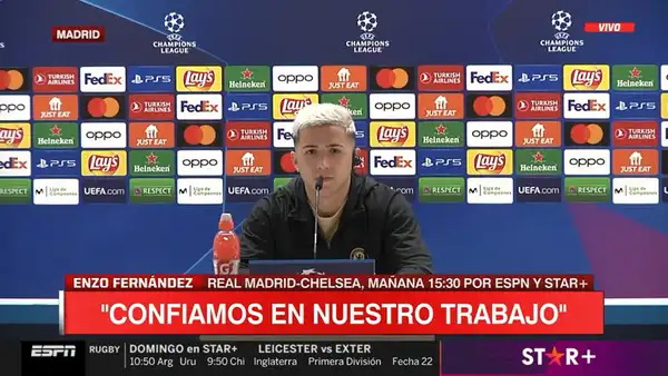 "Miedo no, respeto sí": las palabras de Enzo Fernández a horas de enfrentar al Real Madrid
