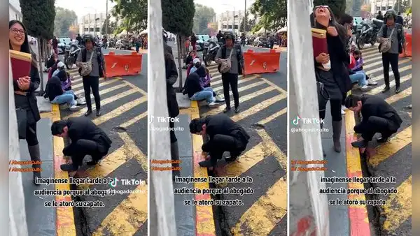 Abogado llega tarde a audiencia porque se atoró su zapato: "Metió la pata y ni empieza el juicio"
