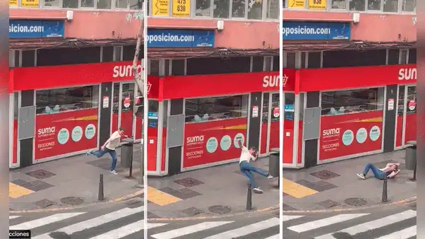 Hombre quiso desquitar su furia contra un tacho de basura, pero no terminó como esperaba