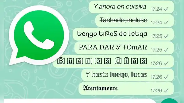 WhatsApp: ¿cómo enviar mensajes con otros tipos de letra y sin descargar ninguna app?