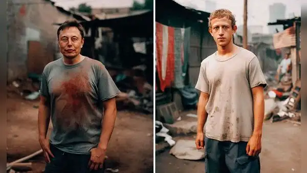 IA revela cómo lucirían Elon Musk, Mark Zuckerberg y Bill Gates si fueran pobres
