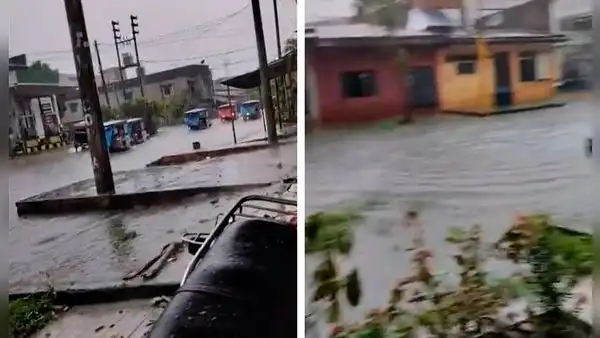 Loreto: reportan calles inundadas tras intensas lluvias en Iquitos