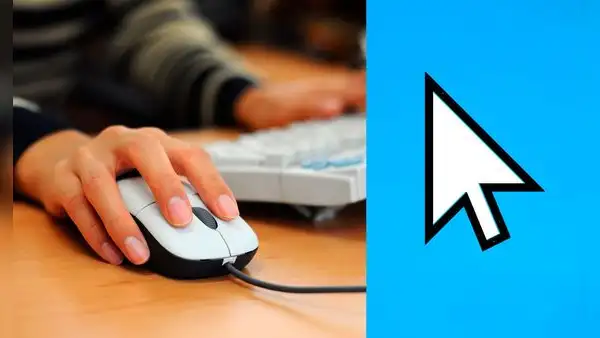 ¿Por qué el cursor del mouse está inclinado a la izquierda y no es recto? Aquí la respuesta