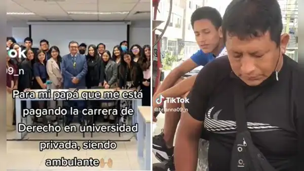 Joven agradece a su papá por pagar su carrera de Derecho trabajando de vendedor ambulante: "Merece el cielo"