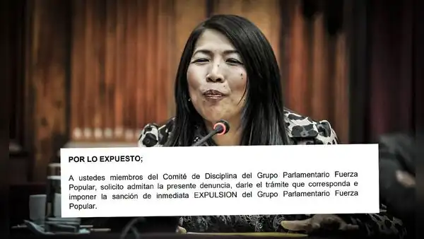 Congreso: Piden expulsar a María Cordero de bancada Fuerza Popular por recorte de sueldos