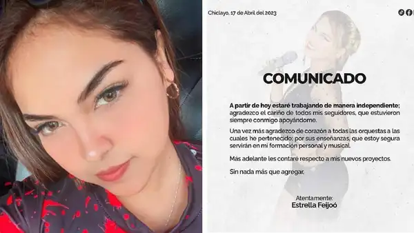 Estrella Feijoó, reemplazo de Azucena Calvay, también deja Los Rebeldes de la Cumbia