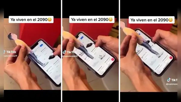Mexicano utiliza singular técnica para probarse zapatillas sin ir a la tienda: "Es un viajero del tiempo"