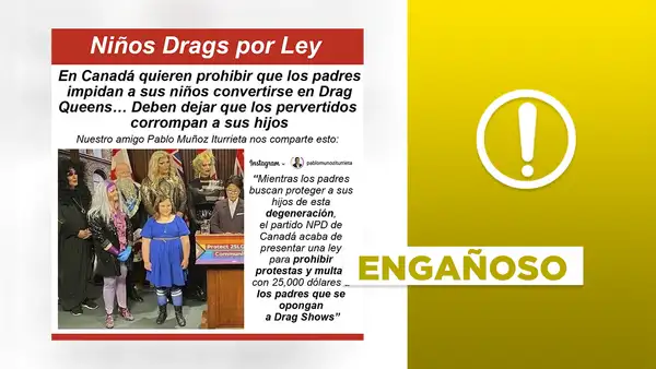 No, Canadá no ha prohibido a los padres de familia protestar contra los shows de Drag Queens