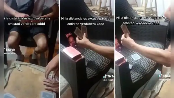 Jóvenes juegan póker con su compañero desde el celular: "Amigos de verdad"