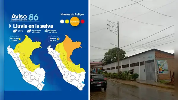 Senamhi pronostica lluvias de fuerte intensidad acompañadas de descargas eléctricas en la selva