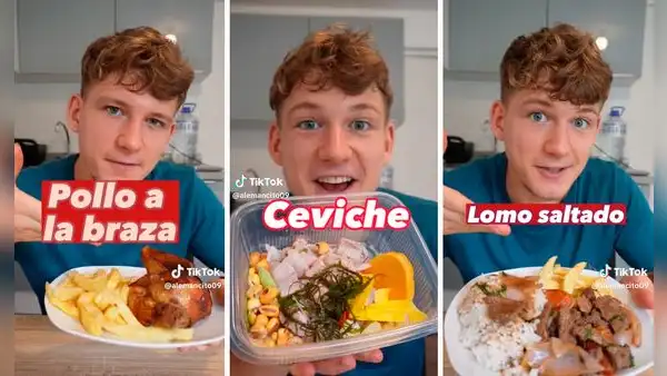 Alemán prueba la comida peruana y su reacción sorprende en redes