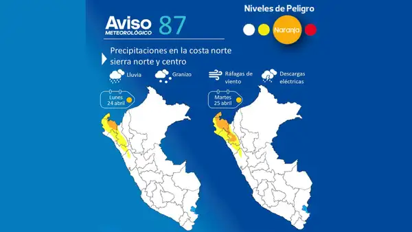 Senamhi alerta lluvias extremas en la costa y sierra: ¿en qué regiones y hasta cuándo?