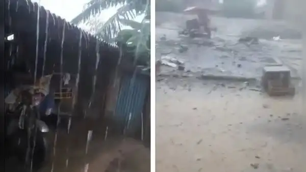 Registran torrencial lluvia en distrito de Chiclayo