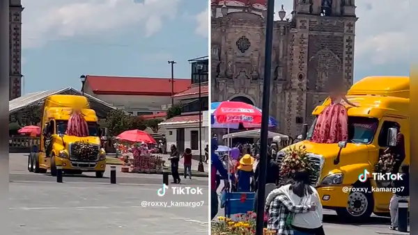 ¡Dejó atrás a las limusinas! Quinceañera llega a su fiesta montada en el tráiler de su padre