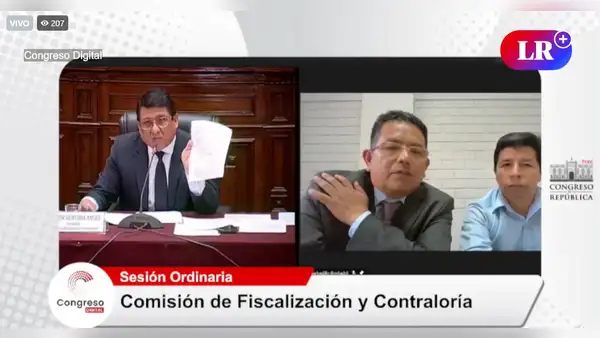 Pedro Castillo se hizo presente en la Comisión de Fiscalización por caso Anguía