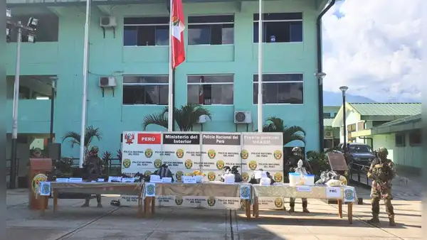 Vraem: cae narco boliviano con 150 kilos de cocaína y 4 fusiles de guerra