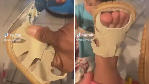 Corta zapatos de su hija y los convierte en sandalias para que le calcen: “No me va a tragar la pobreza”
