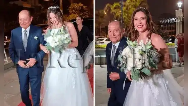 Verónica Linares y Alfredo Rivera se casaron: así fue la llegada al altar de la periodista