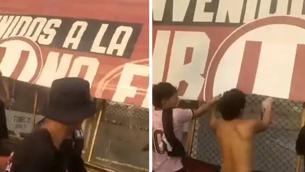 ¡Inaceptable! Barristas del Sport Boys destrozan banner de Universitario tras derrota en el Monumental