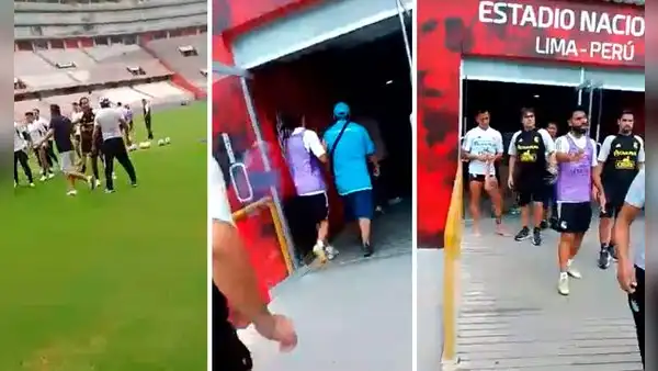 Hinchas de Cristal irrumpieron en el Nacional y confrontaron a jugadores por mal momento