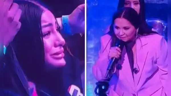 Cantante Ana Gabriel, en medio de su concierto, le pide disculpas a Yailin y ella rompe en llanto