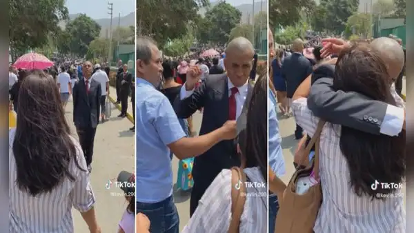 Estudiante de la PNP se quiebra al recibir visita de sus padres tras varios meses: “Qué orgullo”