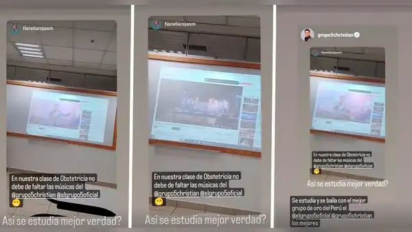 Estudiantes de Obstetricia escuchan canciones del Grupo 5 en plena clase: “Así se estudia mejor, ¿verdad?”