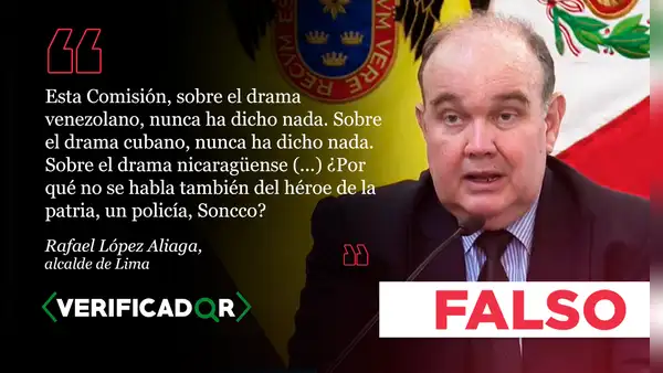 Es falso que la CIDH "nunca ha dicho nada" sobre Venezuela, Cuba y Nicaragua, como afirmó Rafael López Aliaga