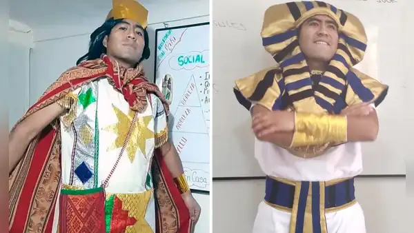 Se disfraza y canta rap para enseñar a sus alumnos: la singular metodología de Juan Quispe