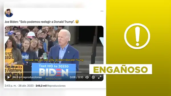 No, el presidente de Estados Unidos no pidió a la población reelegir a Donald Trump