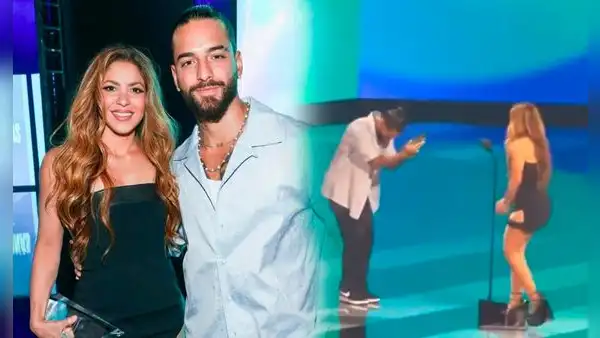 Maluma y el tierno gesto a Shakira tras entregarle reconocimiento como la mujer del año en Billboard