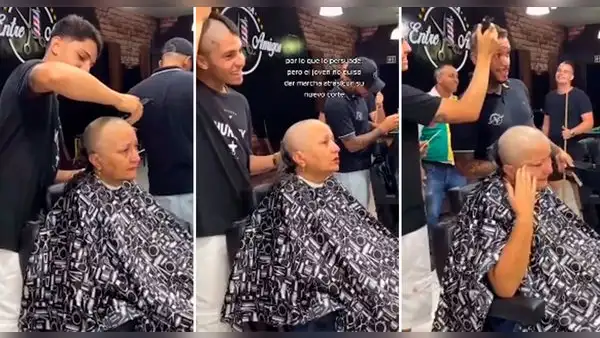 Barberos se rapan el cabello para solidarizarse con mujer que padece cáncer: “Mis respetos”