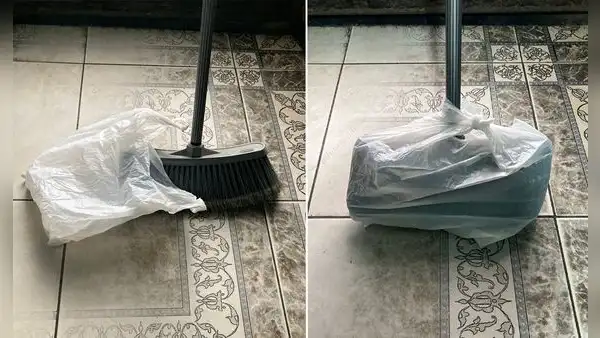 ¿Por qué debes colocar siempre una bolsa en tu escoba antes de barrer?