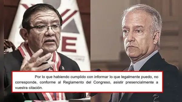 Presidente del JNE, Jorge Salas, informa a Hernando Guerra que no acudirá al Congreso