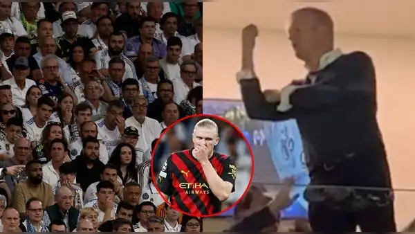 Papá de Erling Haaland provocó a hinchas del Real Madrid y fue echado del Santiago Bernabéu