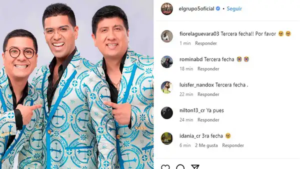 Fans del Grupo 5 piden desde Arequipa: ¡Tercera fecha, por favor! y está es confirmada