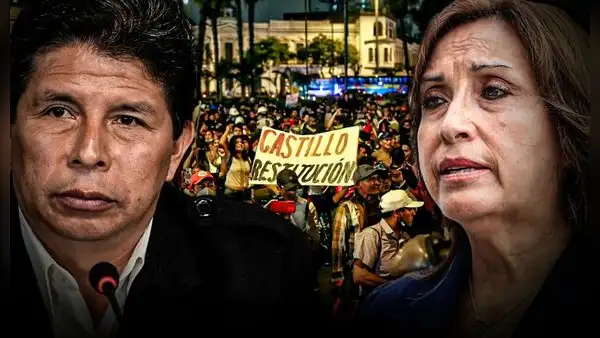Boluarte: "A donde vamos, Castillo nos manda su piquete financiado por narcotráfico y minería ilegal"